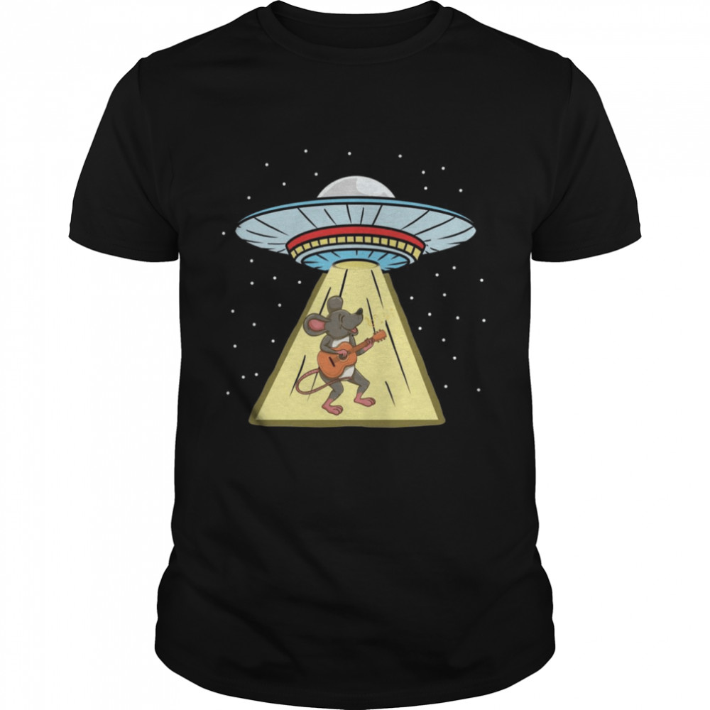 Ufo Abduction Mouse Guitarist Shirt