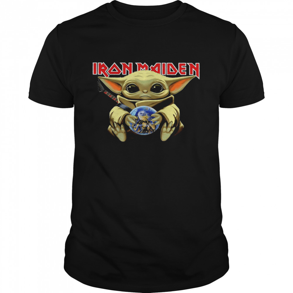 Baby Yoda Hug Iron Maiden Shirt