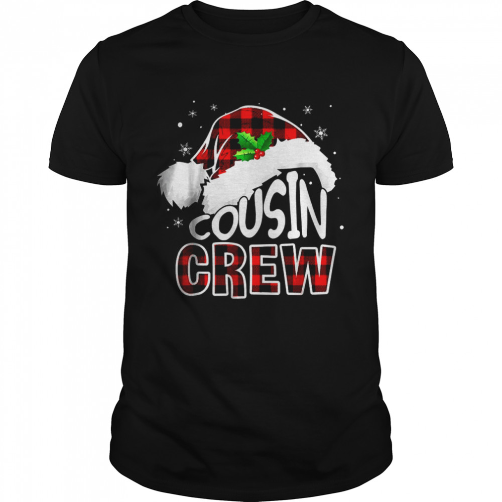Cousin Crew Santa Red Plaid Xmas Christmas Pajamas T-Shirt