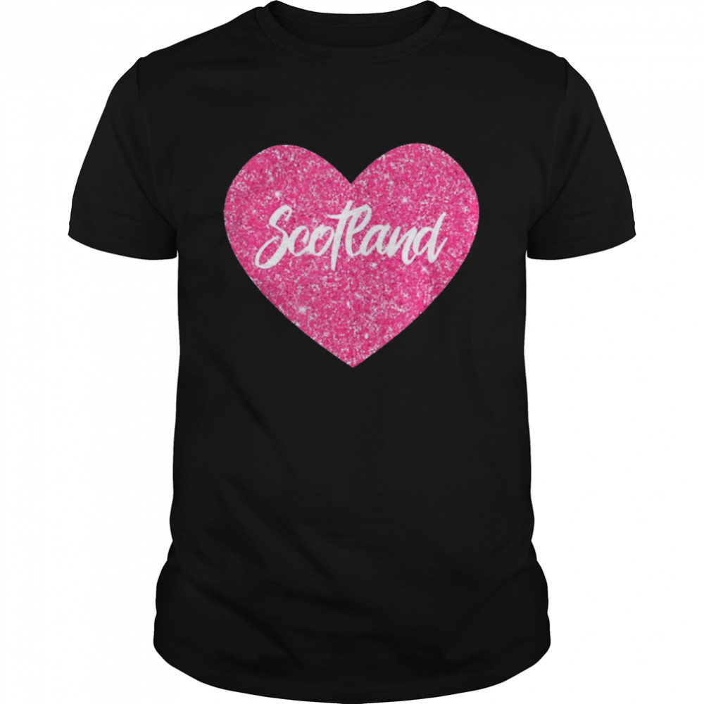 I Love Scotland Reisegeschenk für Damen und Mädchen, Rosa Shirt