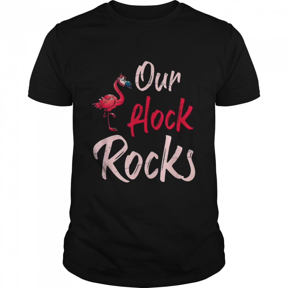 Our Flock Rocks Zoo Keeper Geschenk Flamingo Shirt