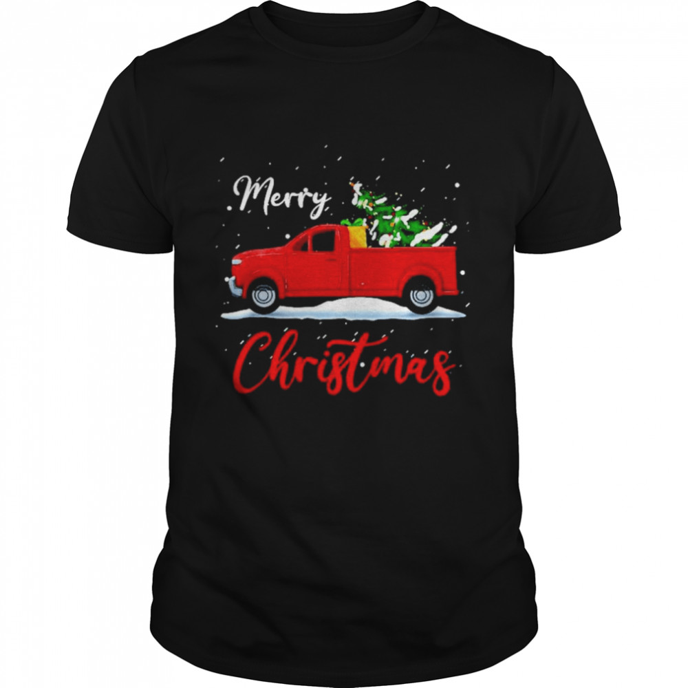 Red truck Merry Christmas shirt