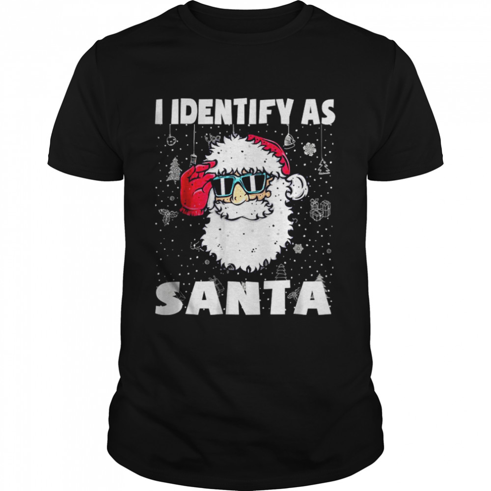 I Identify As Santa Christmas Pajamas For Dad XMas Shirt