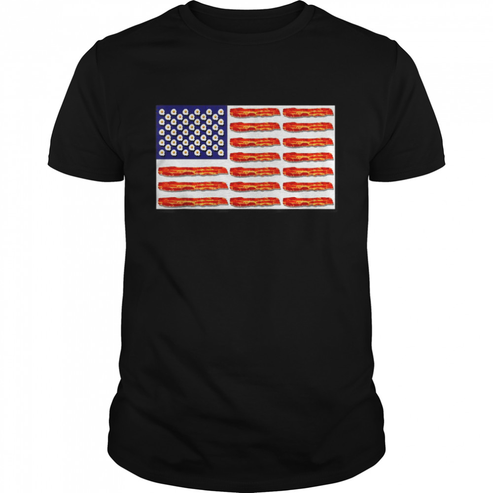 Bacon and Egg Amerikanische Flagge Patriot Shirt