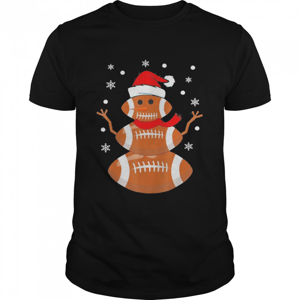 Christmas Football Snowman Football Christmas Sweater Shirt