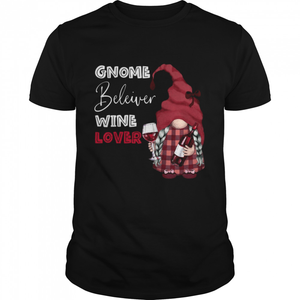 Gnome Believer Wine Tomte Scandinavian Garden Gnome Shirt