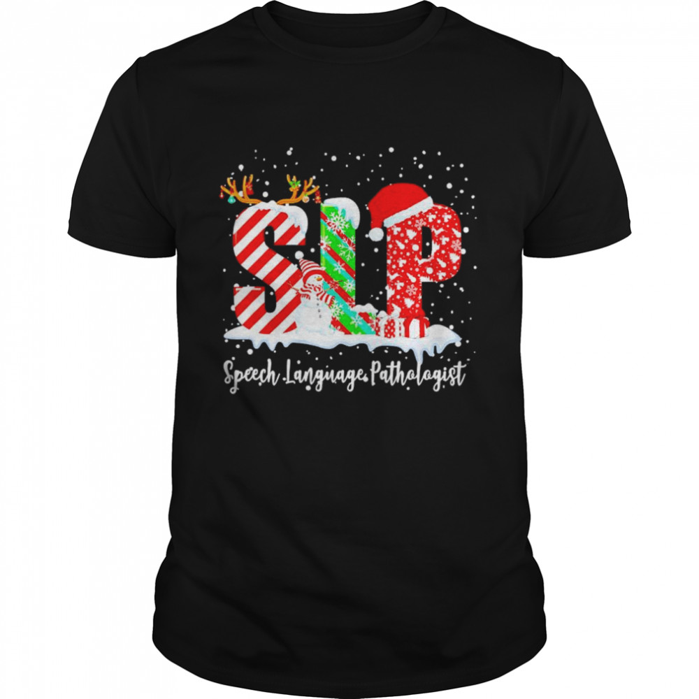 SLP speech language pathology Christmas shirt