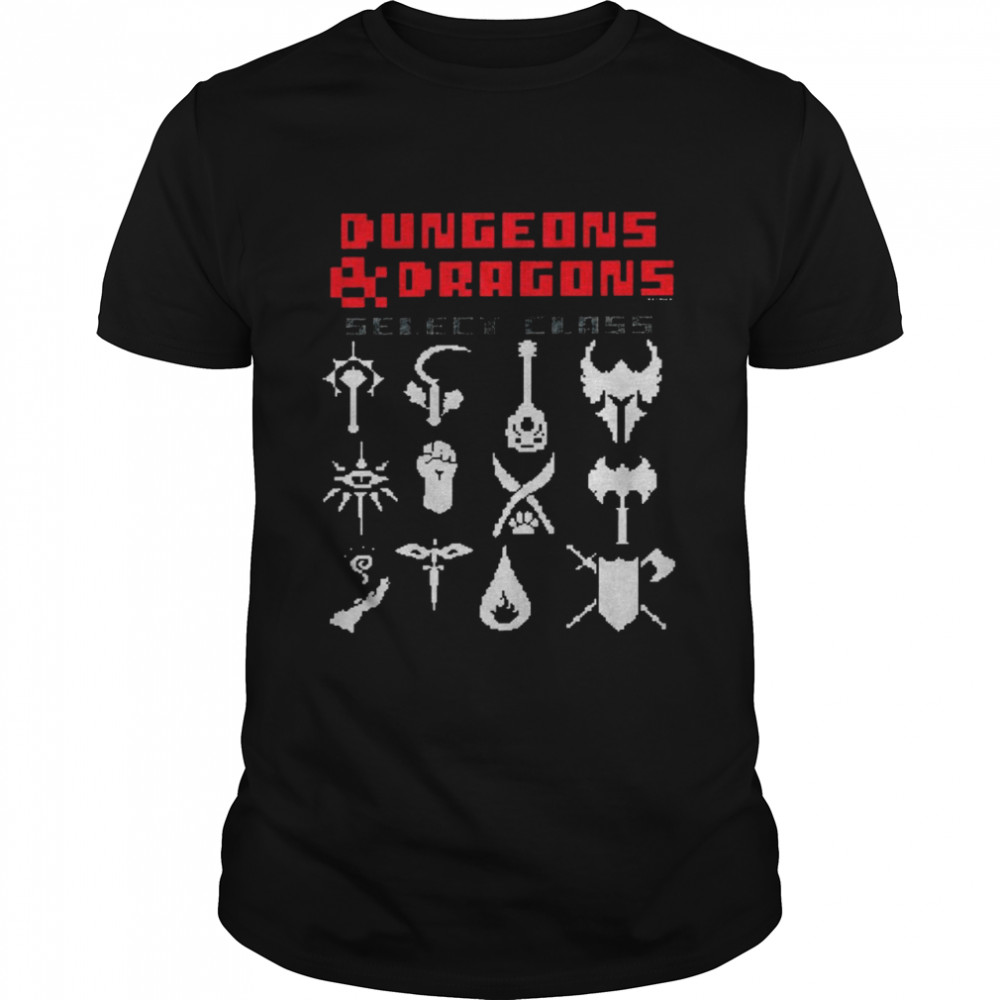 Dungeons and dragons select class shirt