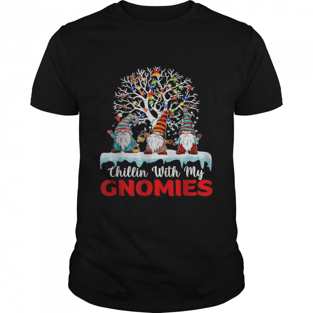 Chillin With My Gnomie Christmas Matching Family Pajama 2021 T-Shirt