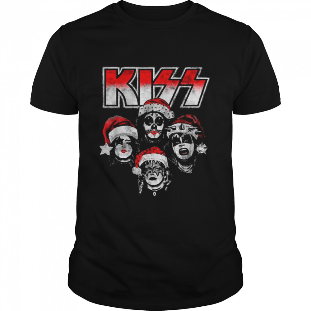 Kiss Band Detroit Santa Merry Christmas shirt