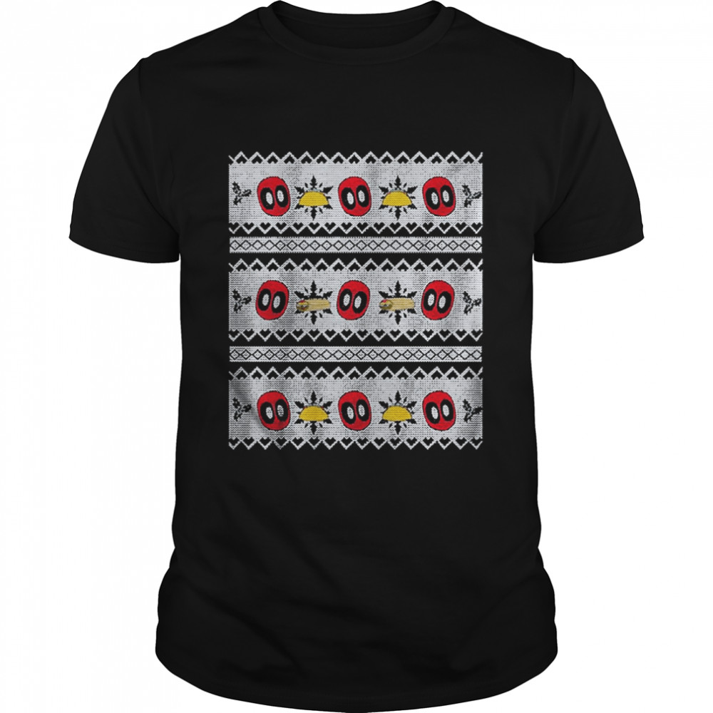 Marvel Comics Faux Ugly Deadpool Christmas Sweater Shirt