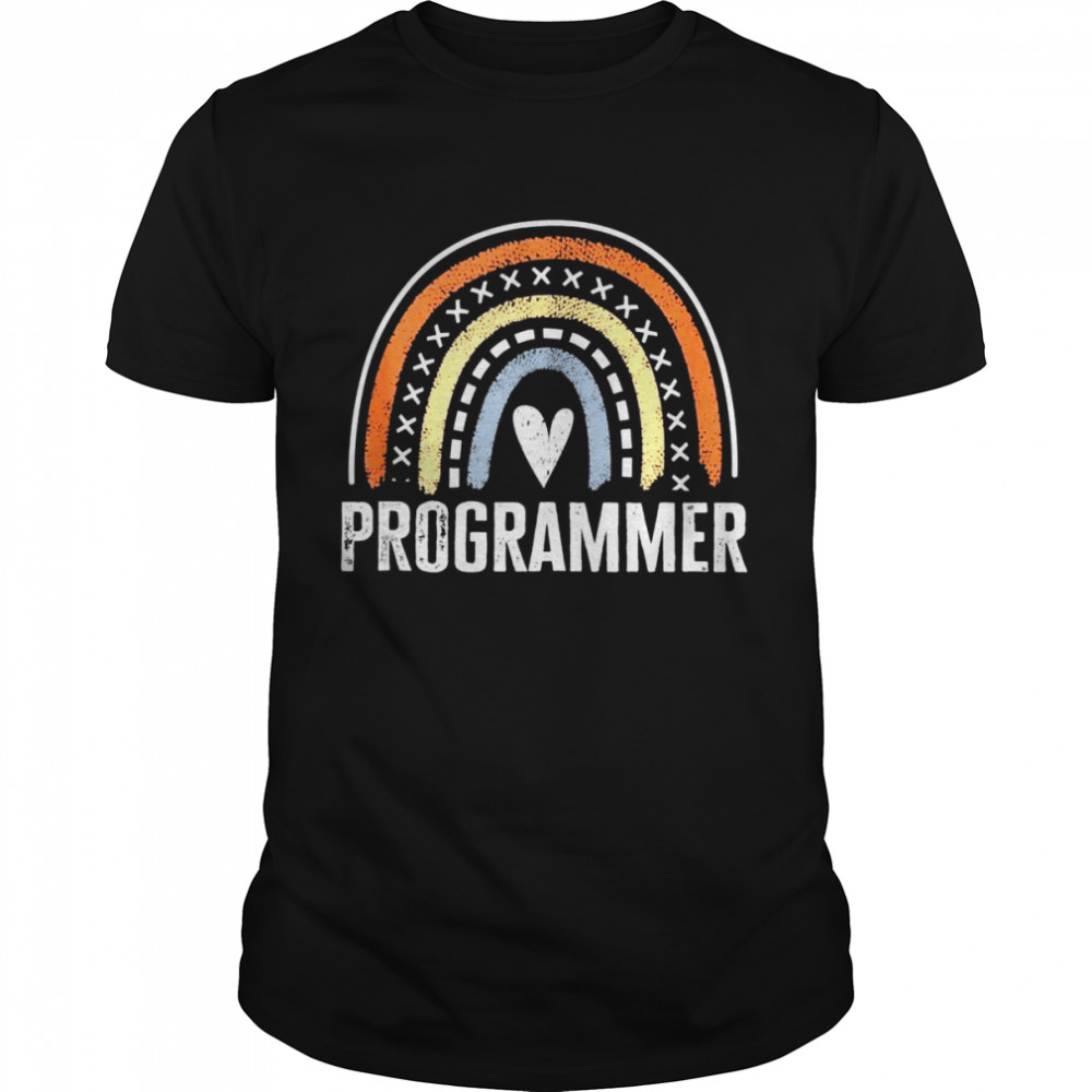 Programmer Rainbow Programming Coding Coder Shirt