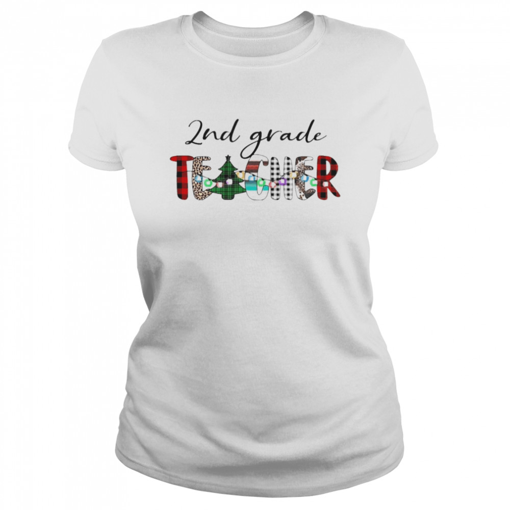 2nd Grade Teacher Christmas Sweater  Classic Women's T-shirt