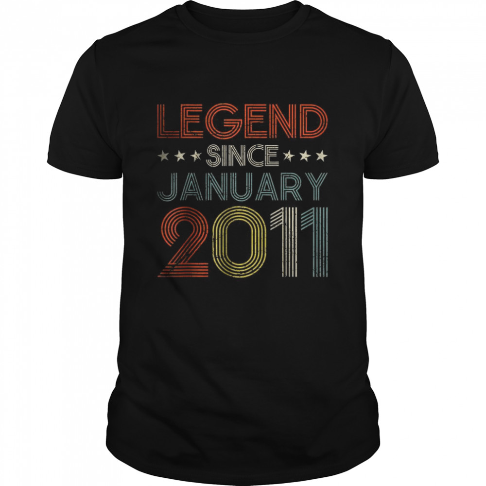 Legend Since January 2011 11th Birthday 11 Years Old Shirt