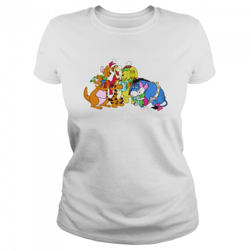 Winnie the Pooh characters Christmas shirt Classic Women's T-shirt