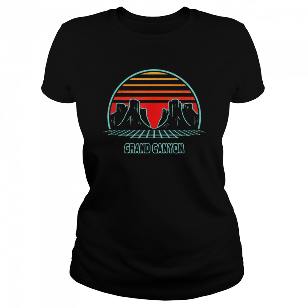 Grand Canyon National Park Retro Hiking Vintage 80s Style  Classic Women's T-shirt