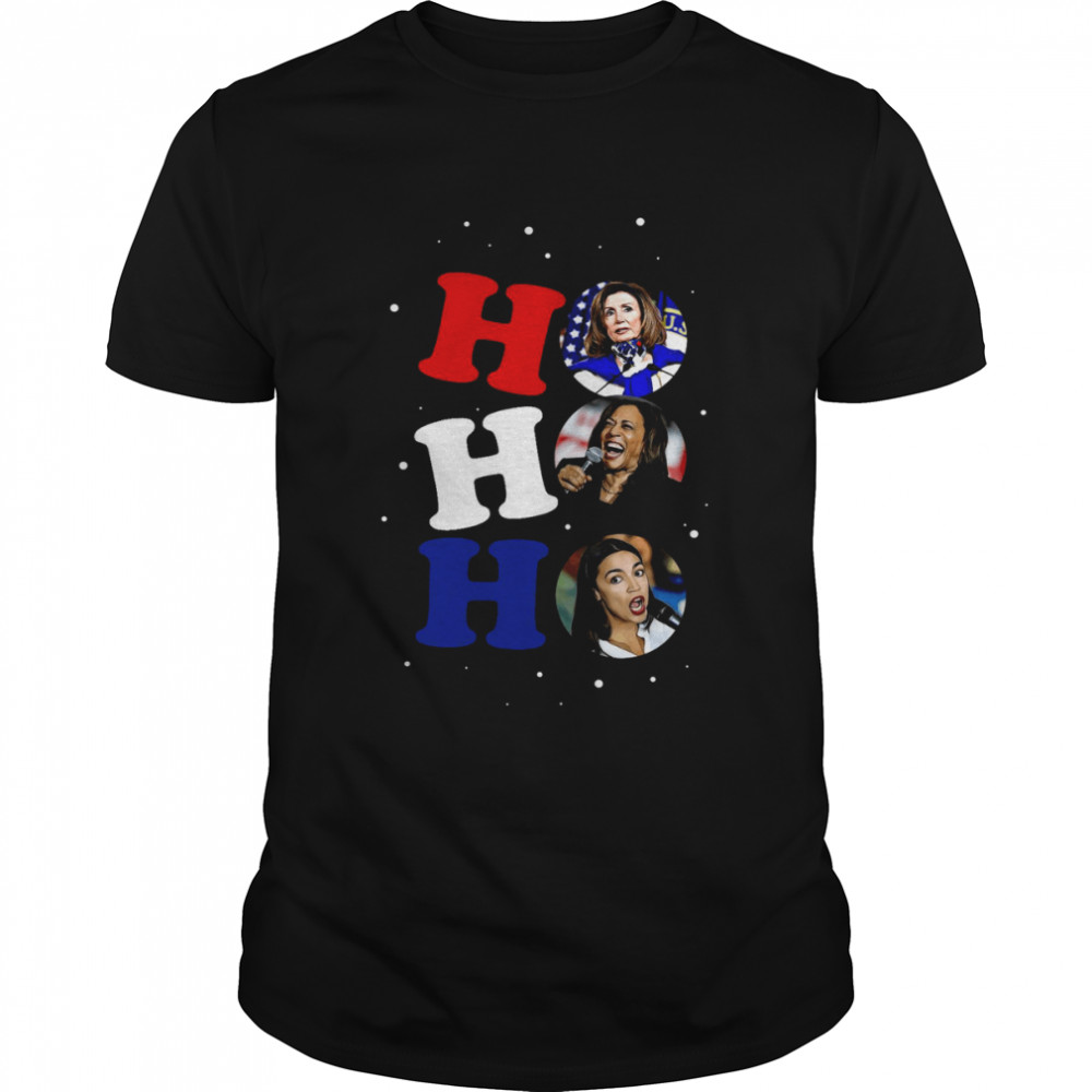 Ho Ho Ho Pelosi Kamala Harris And Nancy Christmas Shirt