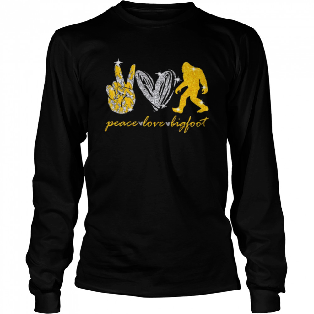 Peace Love Bigfoot Diamond 2021 Long Sleeved T-shirt