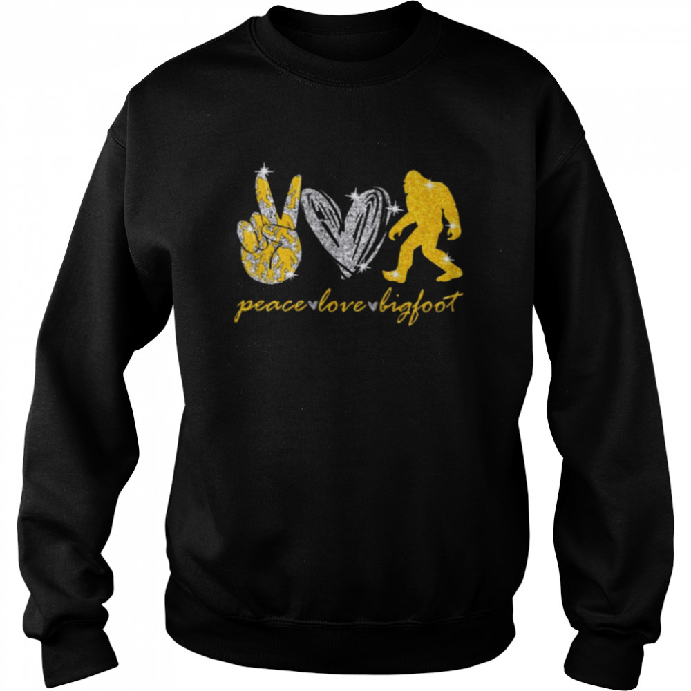 Peace Love Bigfoot Diamond 2021 Unisex Sweatshirt