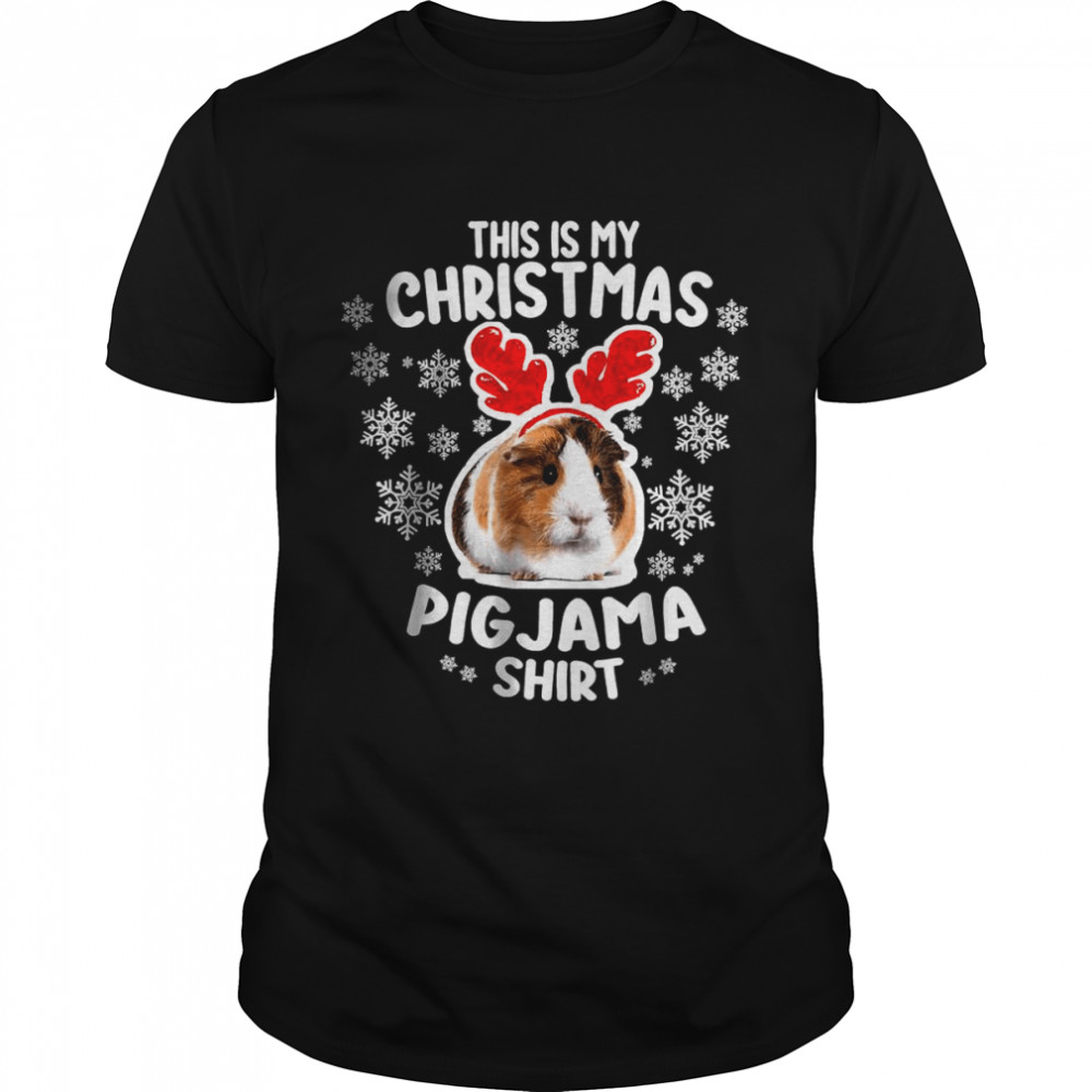 Guinea Pig This My Christmas Pajama Shirt Santa Hat Shirt