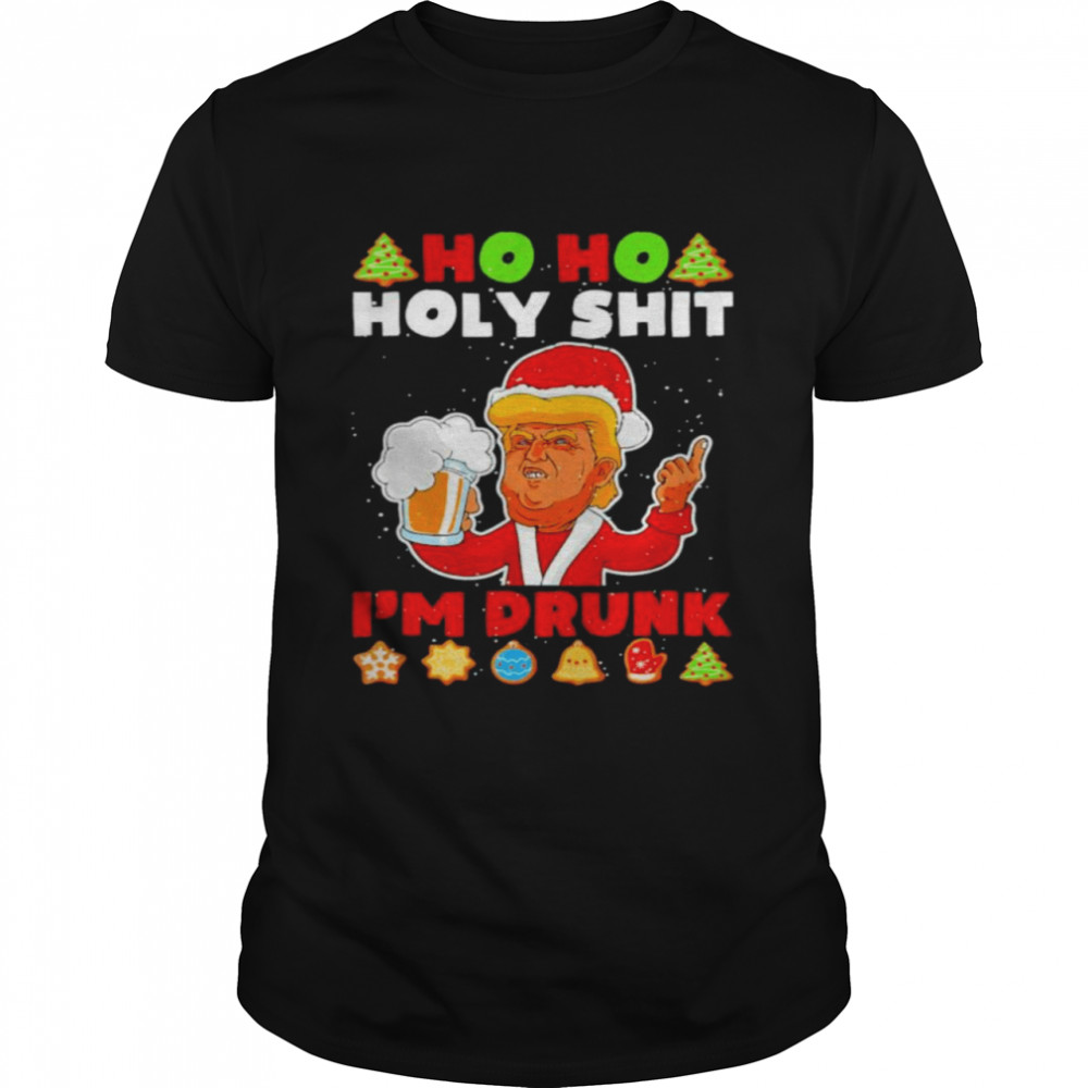 Ho Ho Holy Shit I’m Drunk Santa Trump Ugly Christmas T-Shirt