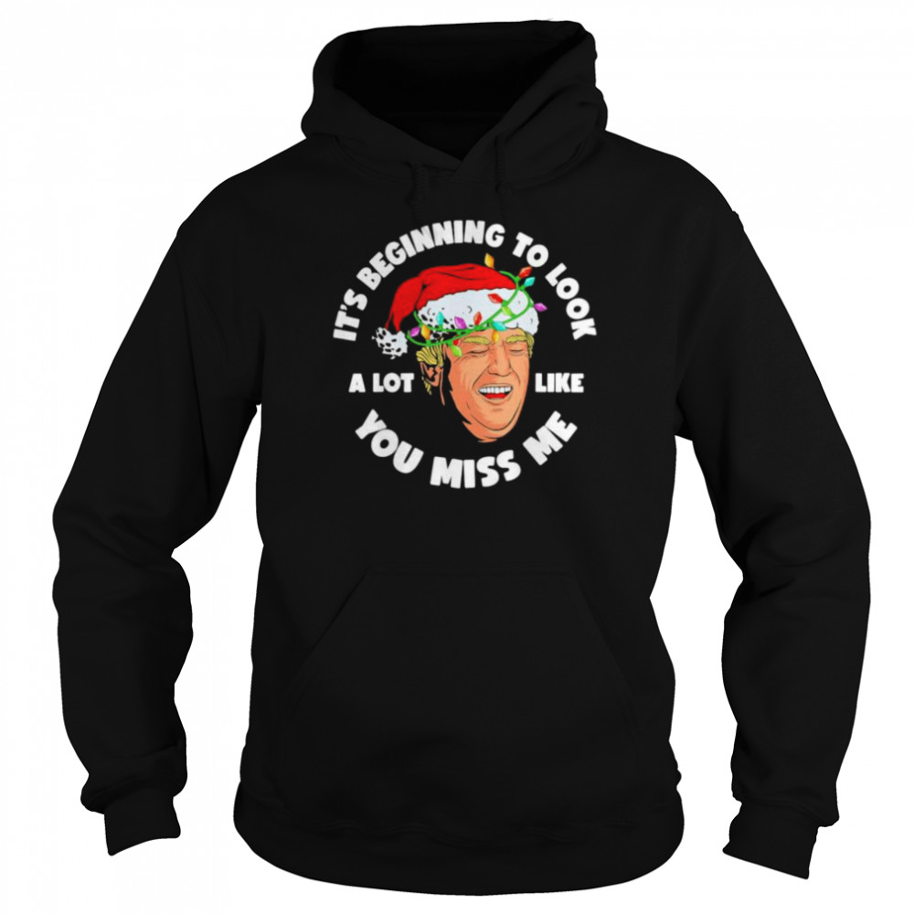 Its Beginning To Look A Lot Like You Miss Me Trump smile anti Biden T- Unisex Hoodie
