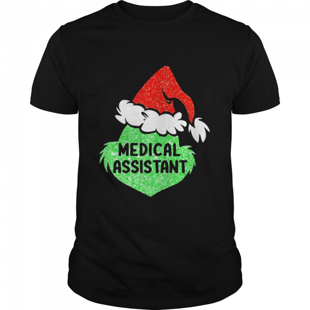 Santa Grinch Silhouette Medical Assistant Christmas Sweater Shirt