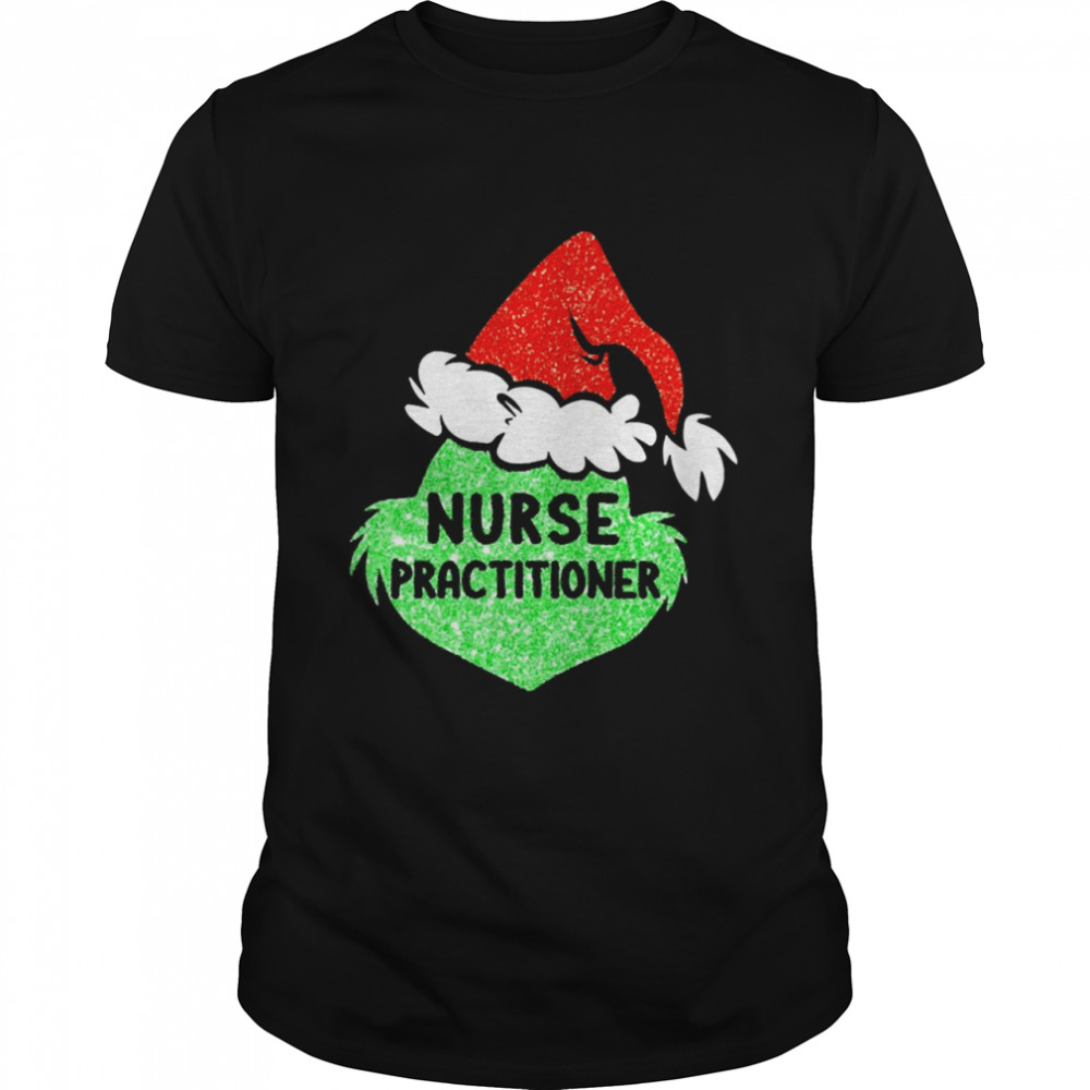 Santa Grinch Silhouette Nurse Practitioner Christmas Sweater Shirt