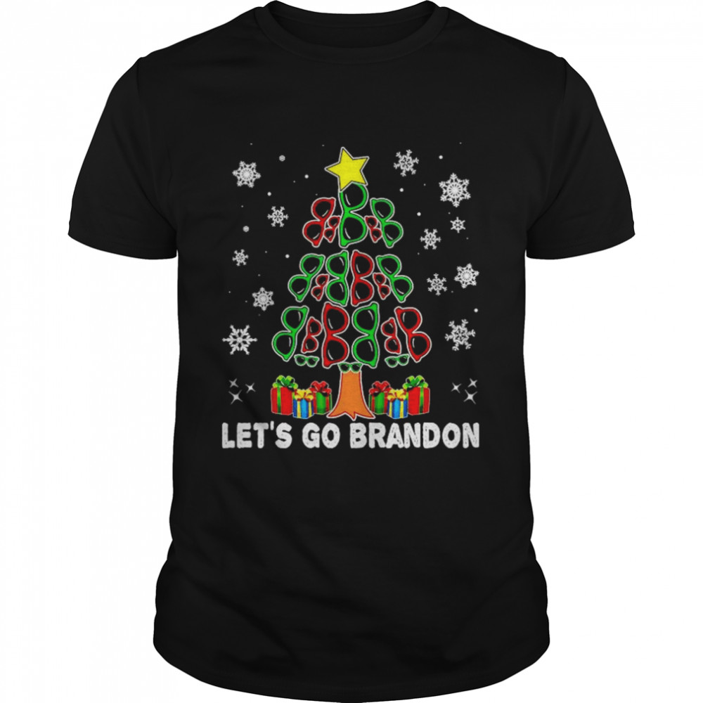 Sunglasses Christmas Tree Lets Go Brandon shirt
