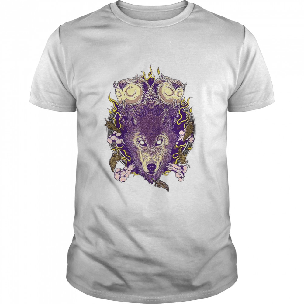 Wolf and Owl art shirt