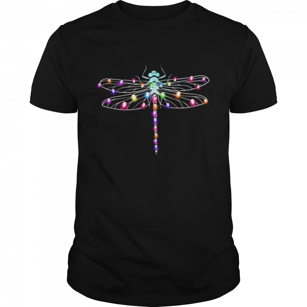 Dragonfly Christmas Lights Dragon Xmas Tree Shirt