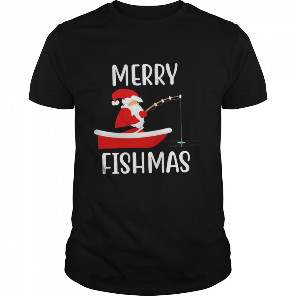 Santa Merry fishmas shirt Classic Men's T-shirt