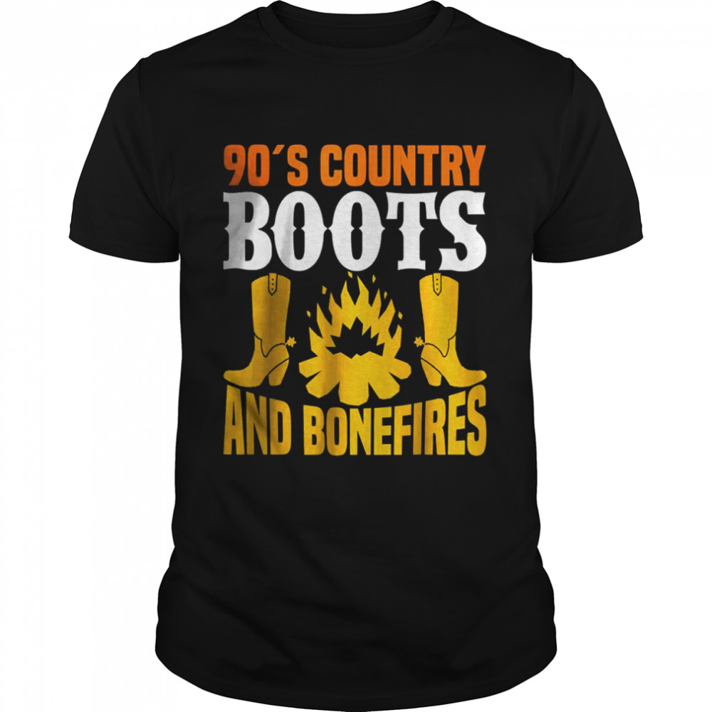 90s Country Boots And Bonefires T-Shirt