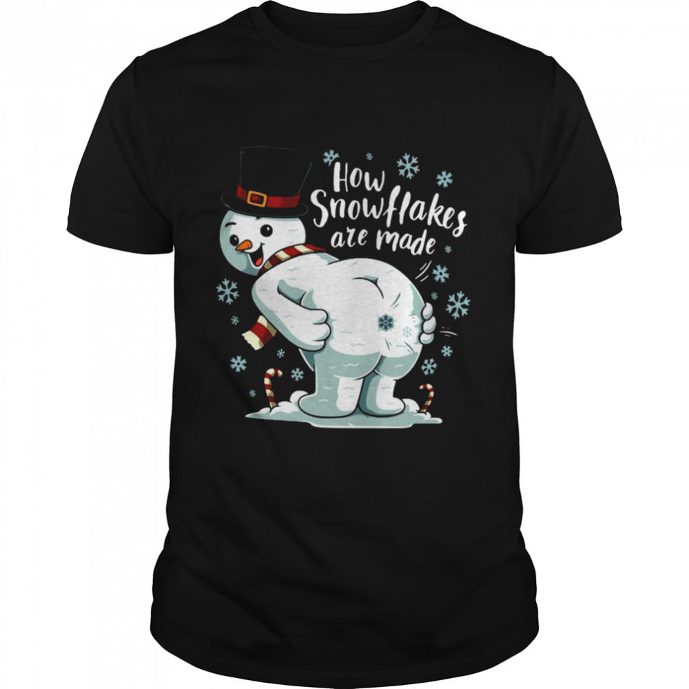Farting Snowman Make Snowflakes Christmas Winter Sweater Shirt