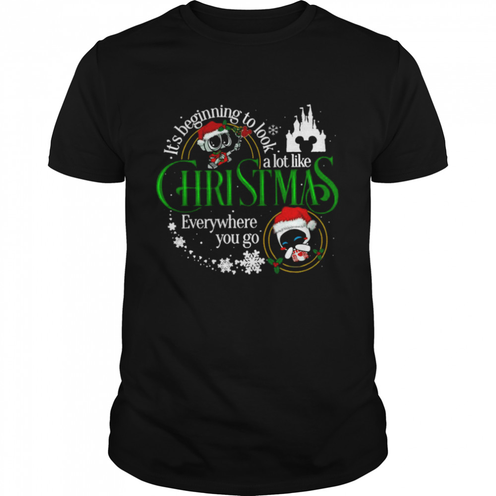 Mickey Mouse And Minnie Mouse It_s Beginning To Look A Lot Like Christmas Everywhere You Go Shirt