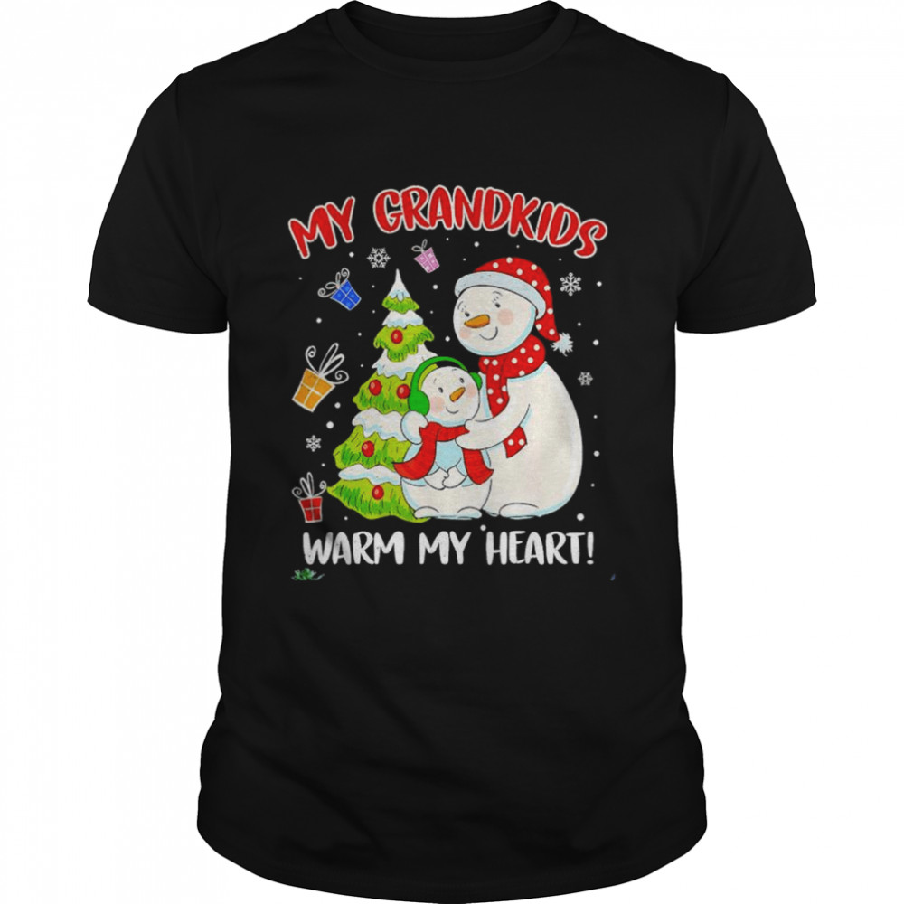 Snowman my grandkids warm my heart Christmas sweater