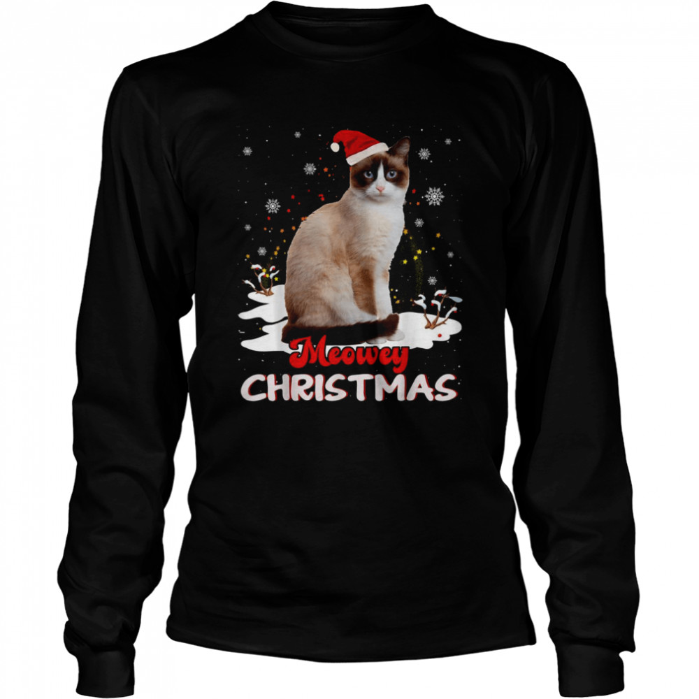 Snowshoe Cat Cat Owner Christmas Xmas Cat  Long Sleeved T-shirt