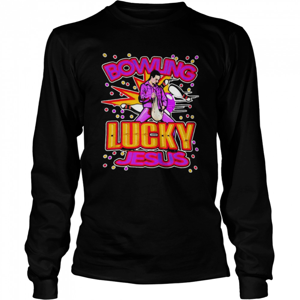 jesus Lucky Bowling Lucky Jesus Long Sleeved T-shirt