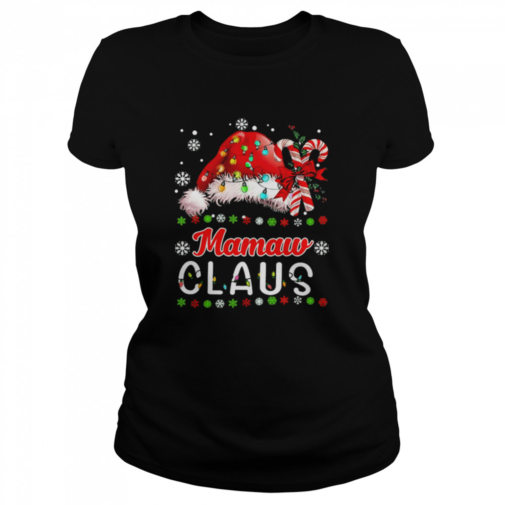 Santa Mamaw Claus Grandma Christmas Sweater  Classic Women's T-shirt