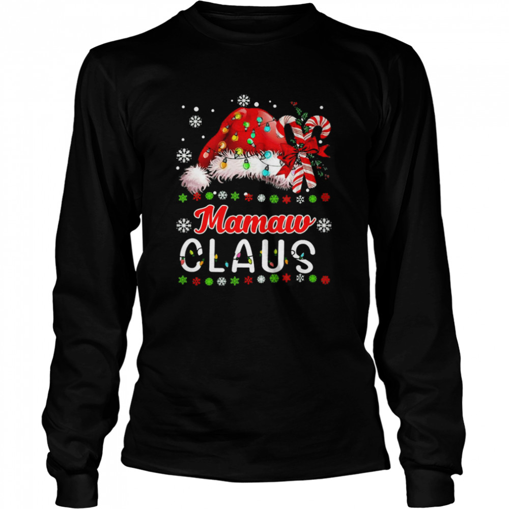 Santa Mamaw Claus Grandma Christmas Sweater Long Sleeved T-shirt
