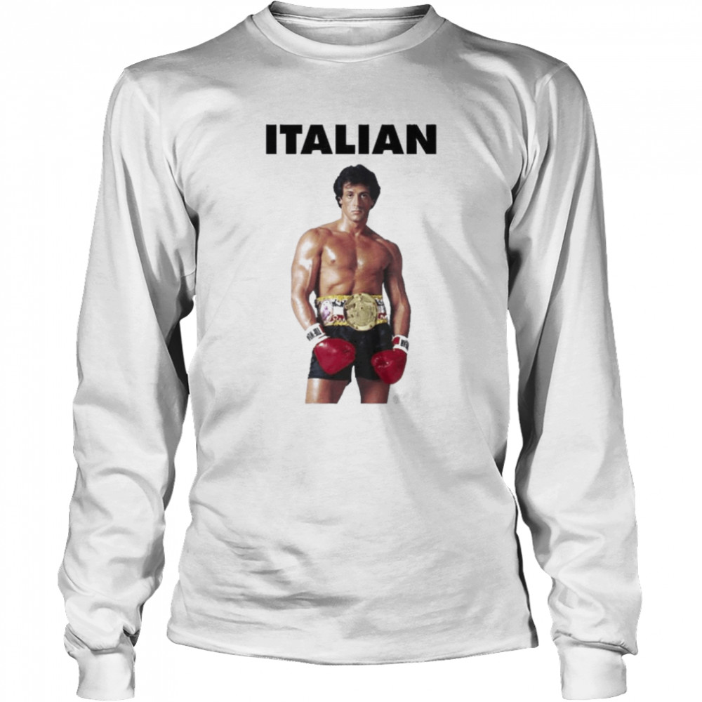 italian Rocky Sylvester Stallone  Long Sleeved T-shirt