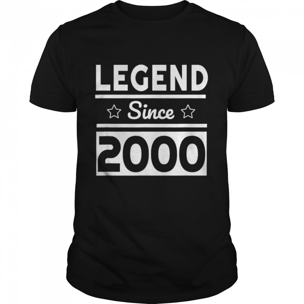 Legend since 2000 22 Geburtstag Mann Frau Jahrgang 2000 Shirt
