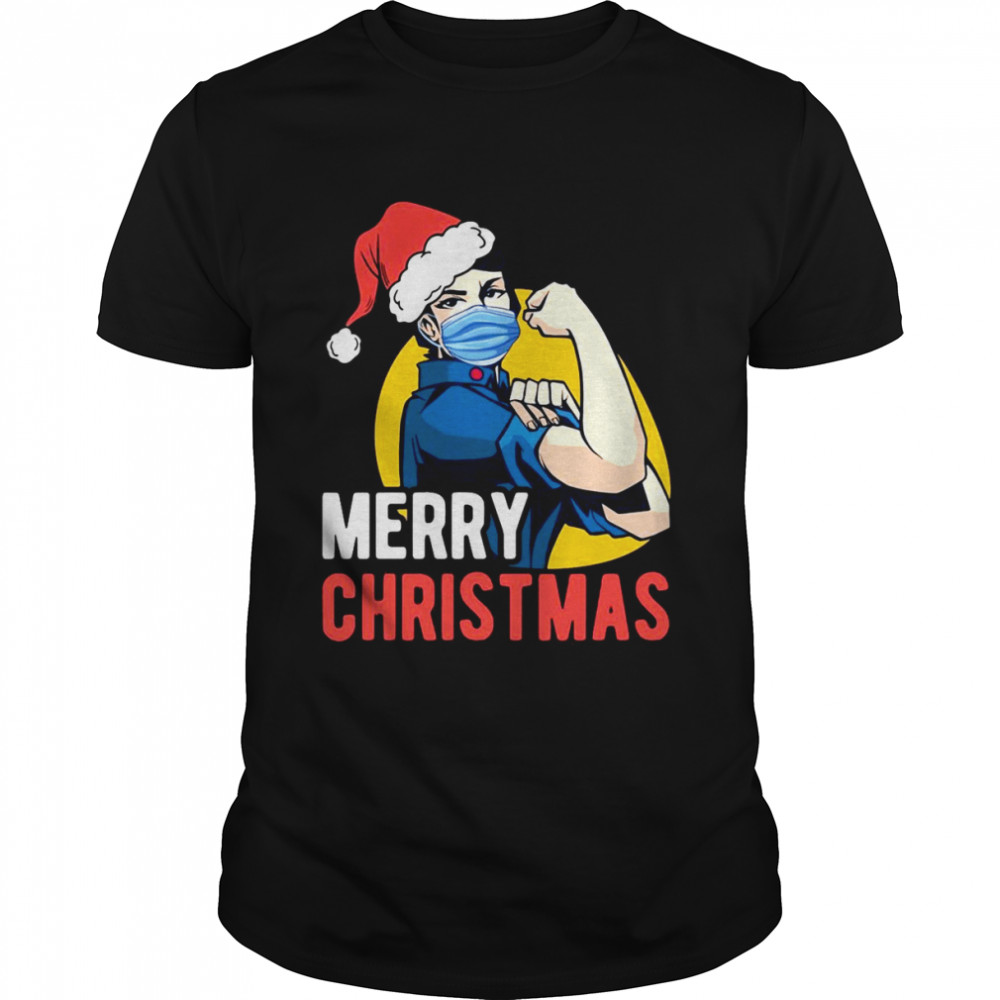 Merry Christmas With Face Mask Xmas Shirt