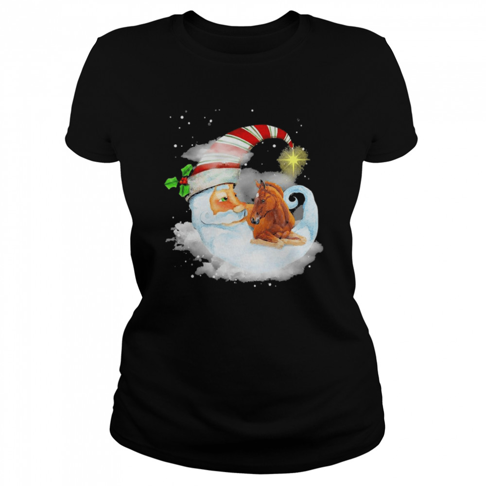 Jesus Santa Moon With Horse  Classic Women's T-shirt