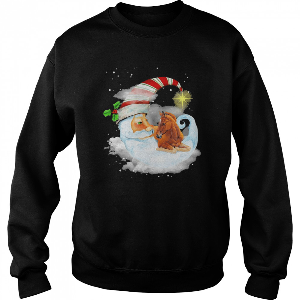 Jesus Santa Moon With Horse  Unisex Sweatshirt