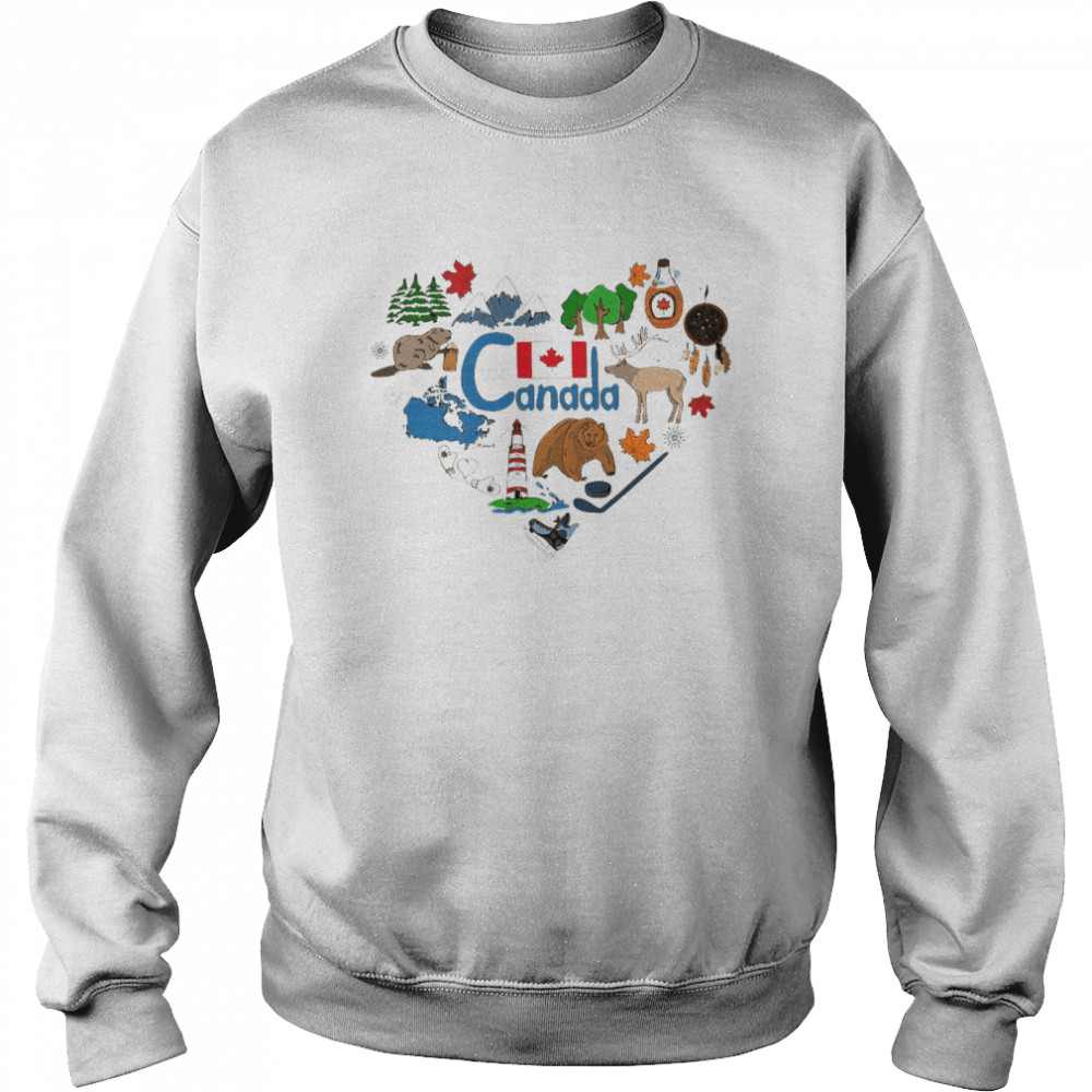 Canada Heart Christmas Sweater Unisex Sweatshirt