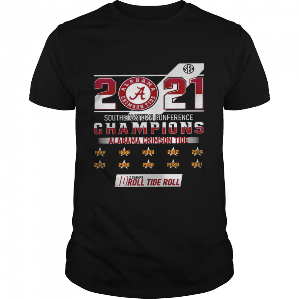 2021 southeastern conference champions alabama crimson tide shirt