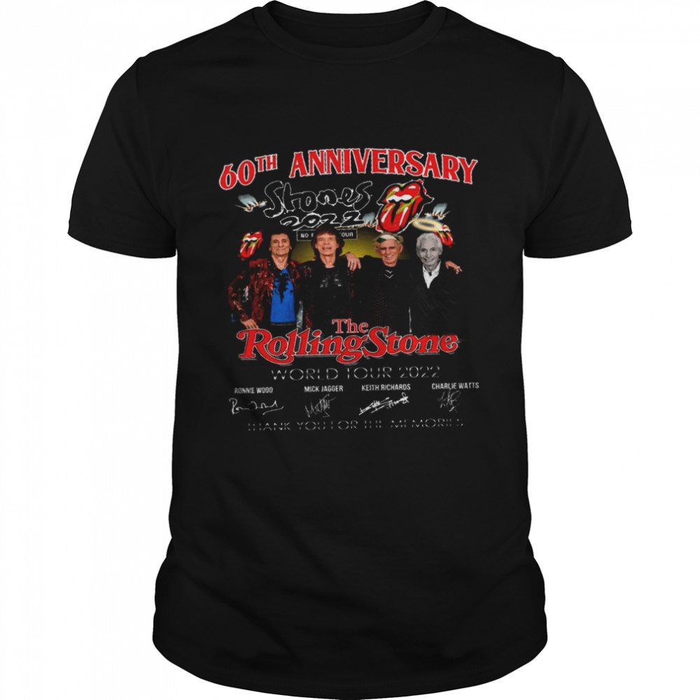 60th anniversary the rolling stone world tour 2022 thank you for the memories shirt