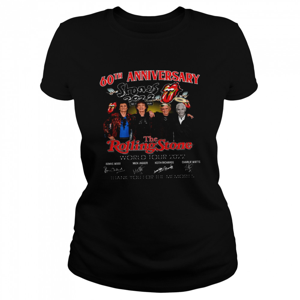 60th anniversary the rolling stone world tour 2022 thank you for the memories shirt Classic Women's T-shirt