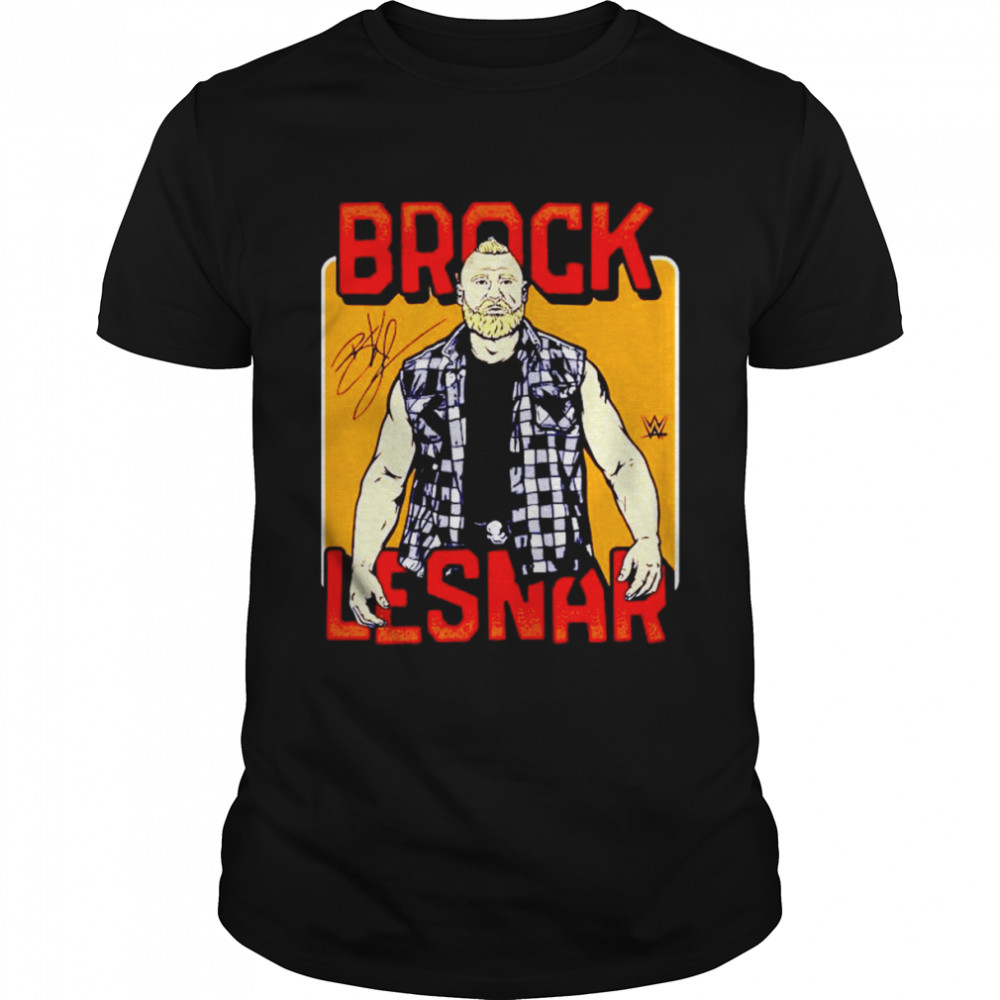 Superstars WWE Brock Lesnar Flannel signature shirt